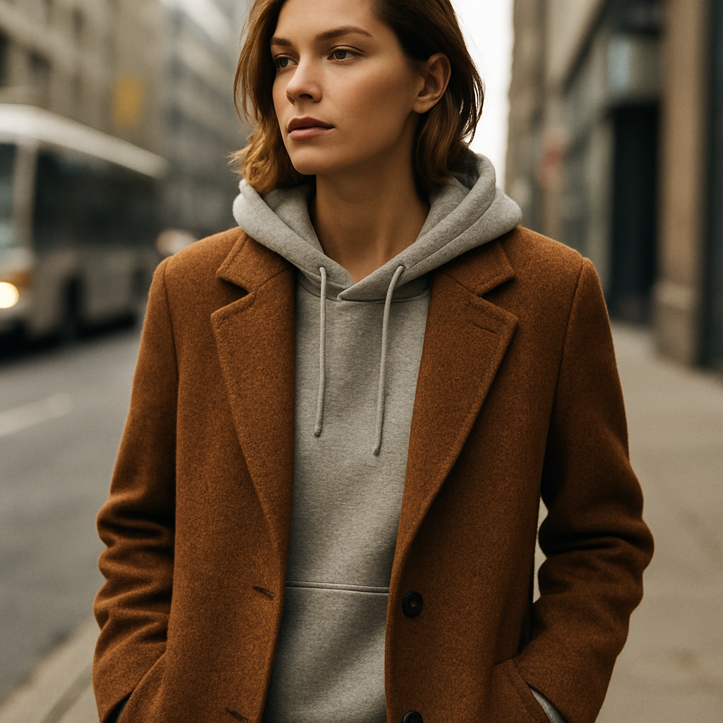 Layering outerwear: choose coats that work with hoodies