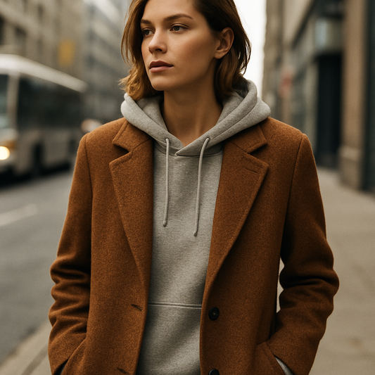 Layering outerwear: choose coats that work with hoodies