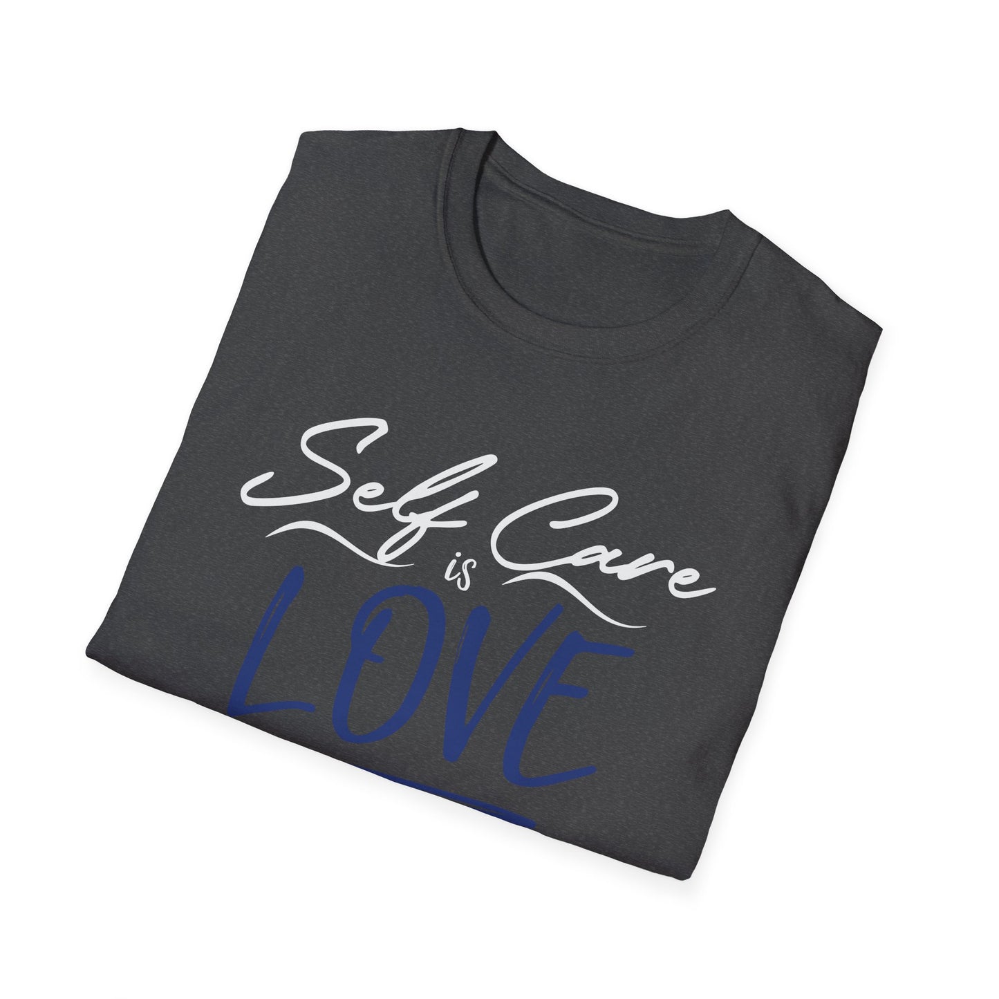 Love Script T-Shirt — Handwritten Navy Love Graphic Tee
