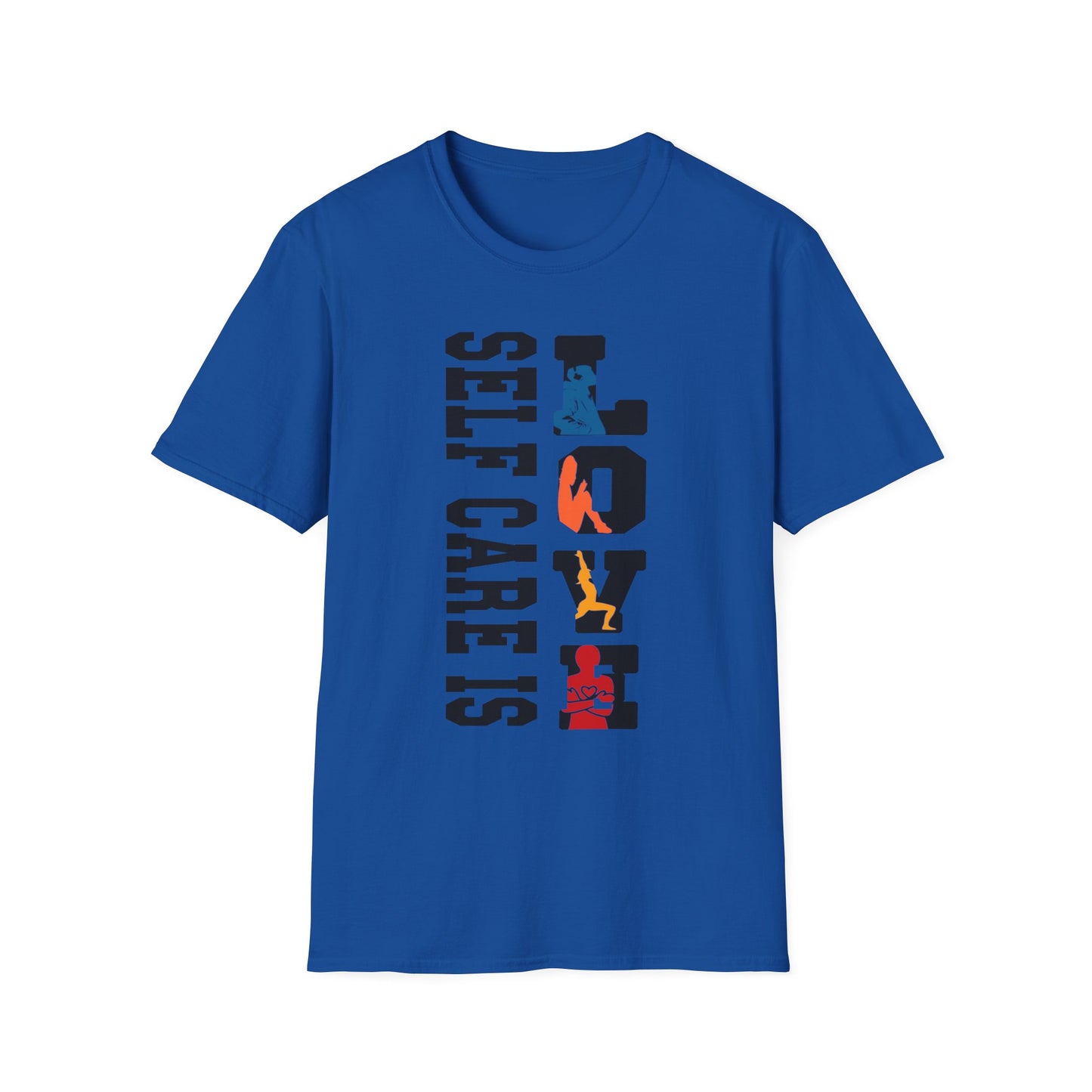T-Shirt — "Self Care Is Love" Vertical Graphic Shirt | Mental Health & Self-Care Tee