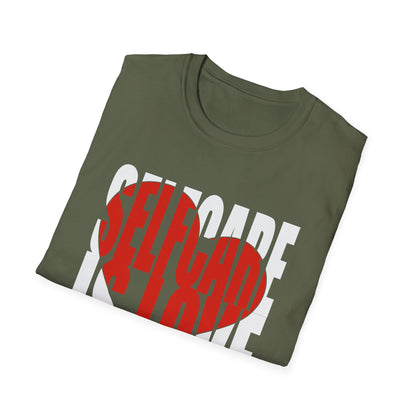 Self-Love Heart T-Shirt — Red Typography Valentine Tee