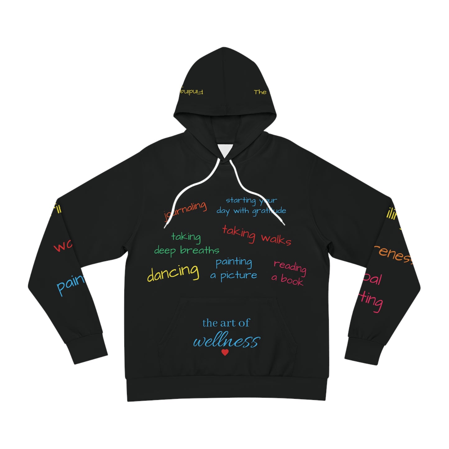 Wellness Words Hoodie — The Art of Wellness Self-Care Pullover