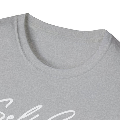 Love Script T-Shirt — Handwritten Navy Love Graphic Tee