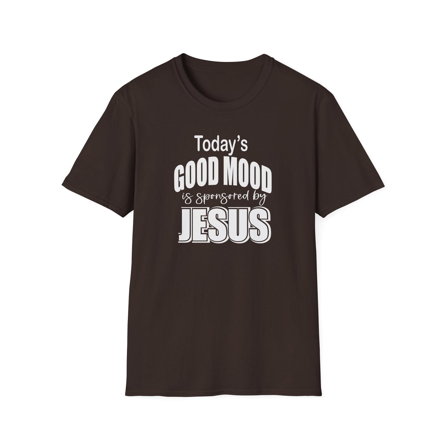 Christian Graphic T-Shirt — "Today's Good Mood: Jesus" Inspirational Faith Tee