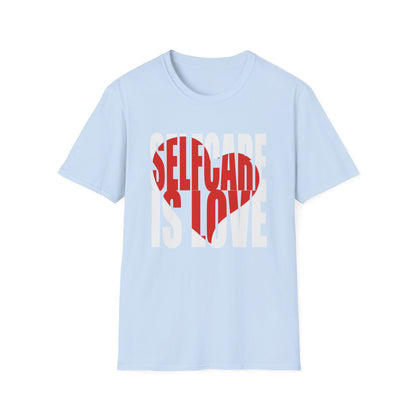 Self-Love Heart T-Shirt — Red Typography Valentine Tee