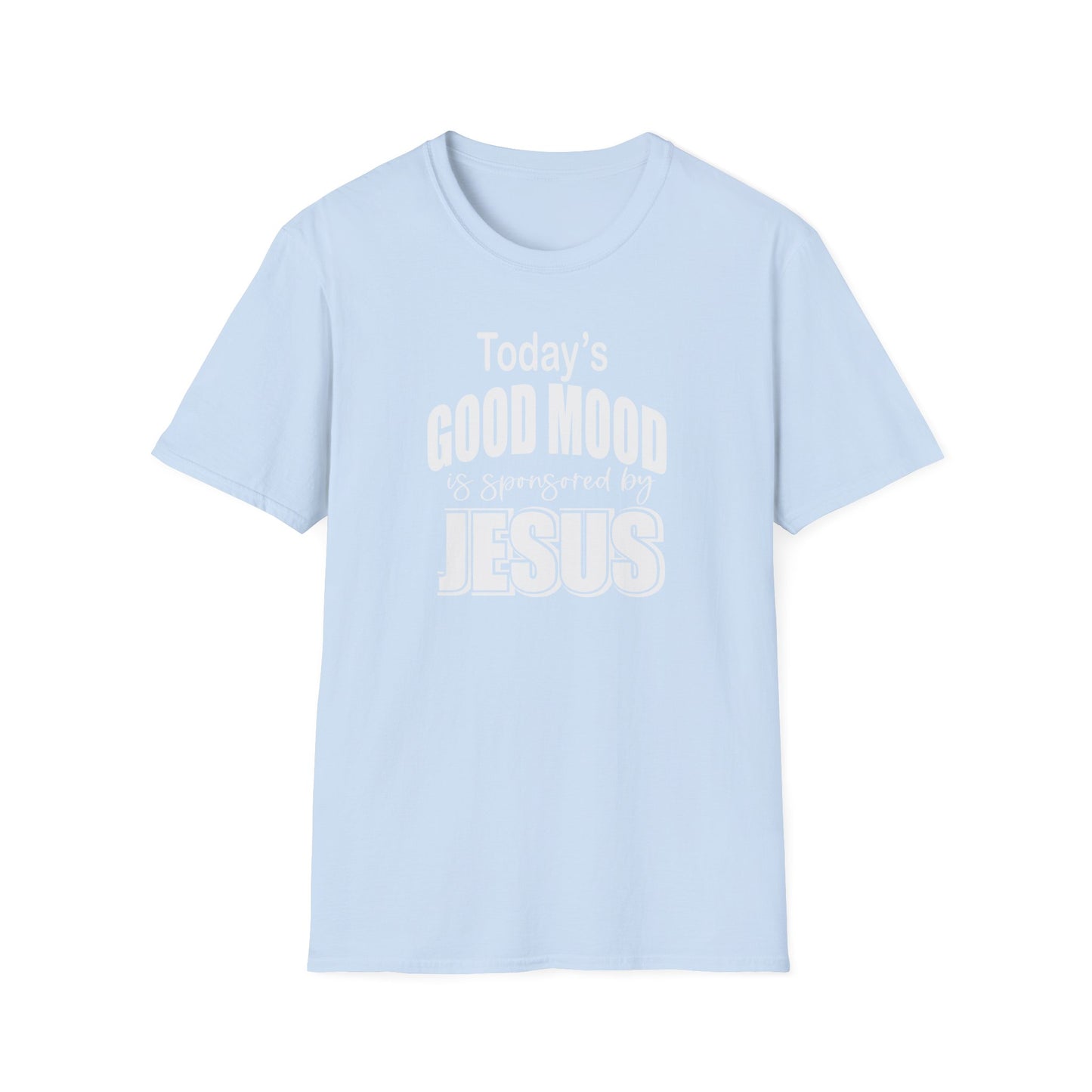 Christian Graphic T-Shirt — "Today's Good Mood: Jesus" Inspirational Faith Tee
