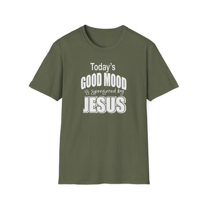 Christian Graphic T-Shirt — "Today's Good Mood: Jesus" Inspirational Faith Tee