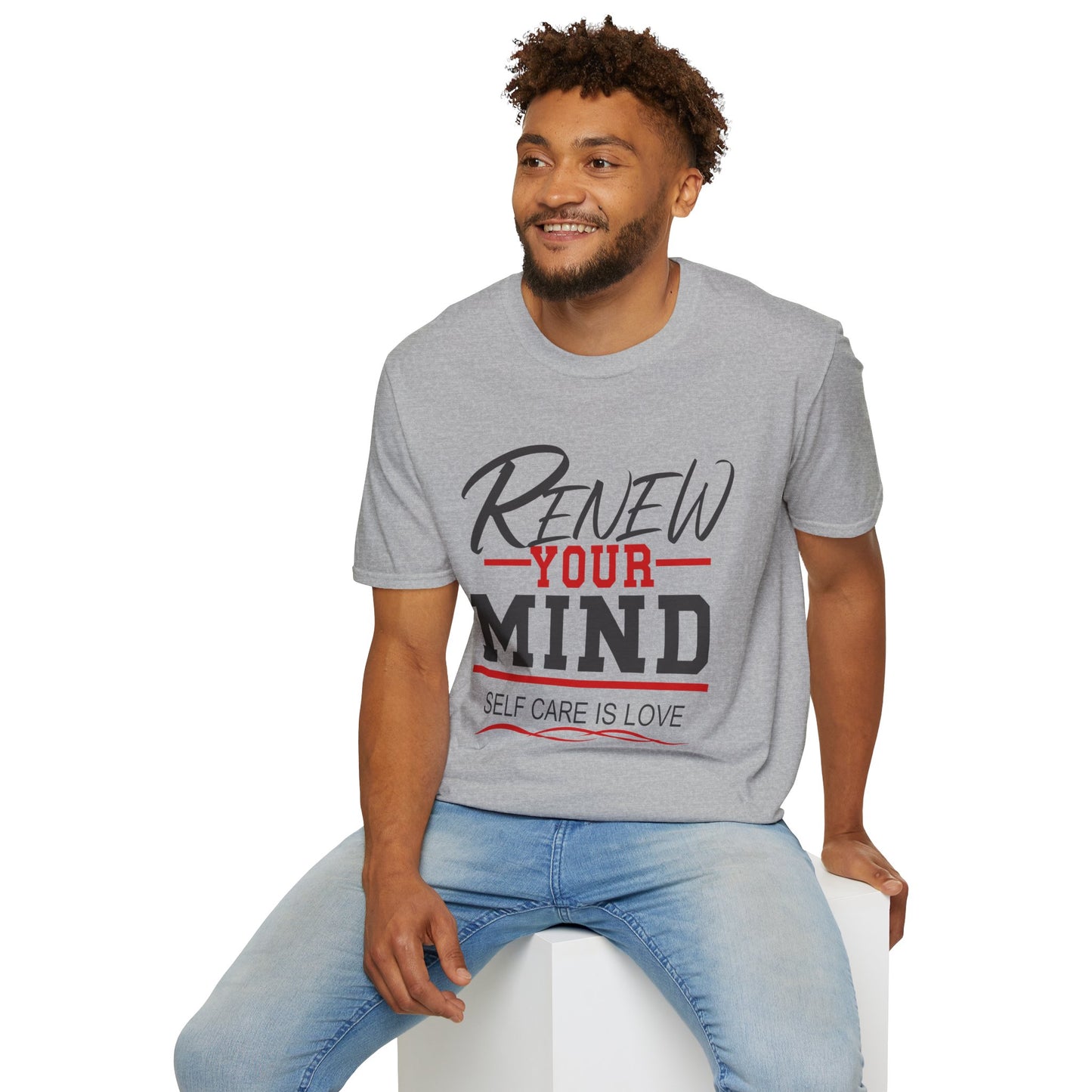 Renew Your Mind T-Shirt — "Self Care Is Love" Inspirational Mental Health Tee