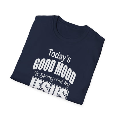 Christian Graphic T-Shirt — "Today's Good Mood: Jesus" Inspirational Faith Tee