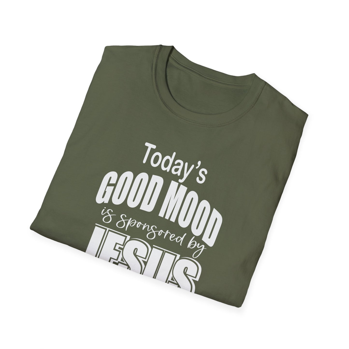 Christian Graphic T-Shirt — "Today's Good Mood: Jesus" Inspirational Faith Tee