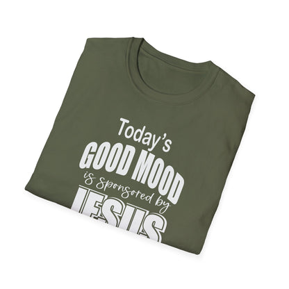 Christian Graphic T-Shirt — "Today's Good Mood: Jesus" Inspirational Faith Tee