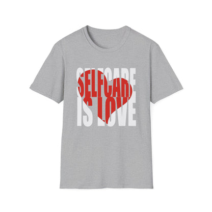 Self-Love Heart T-Shirt — Red Typography Valentine Tee