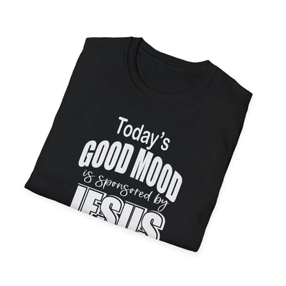 Christian Graphic T-Shirt — "Today's Good Mood: Jesus" Inspirational Faith Tee