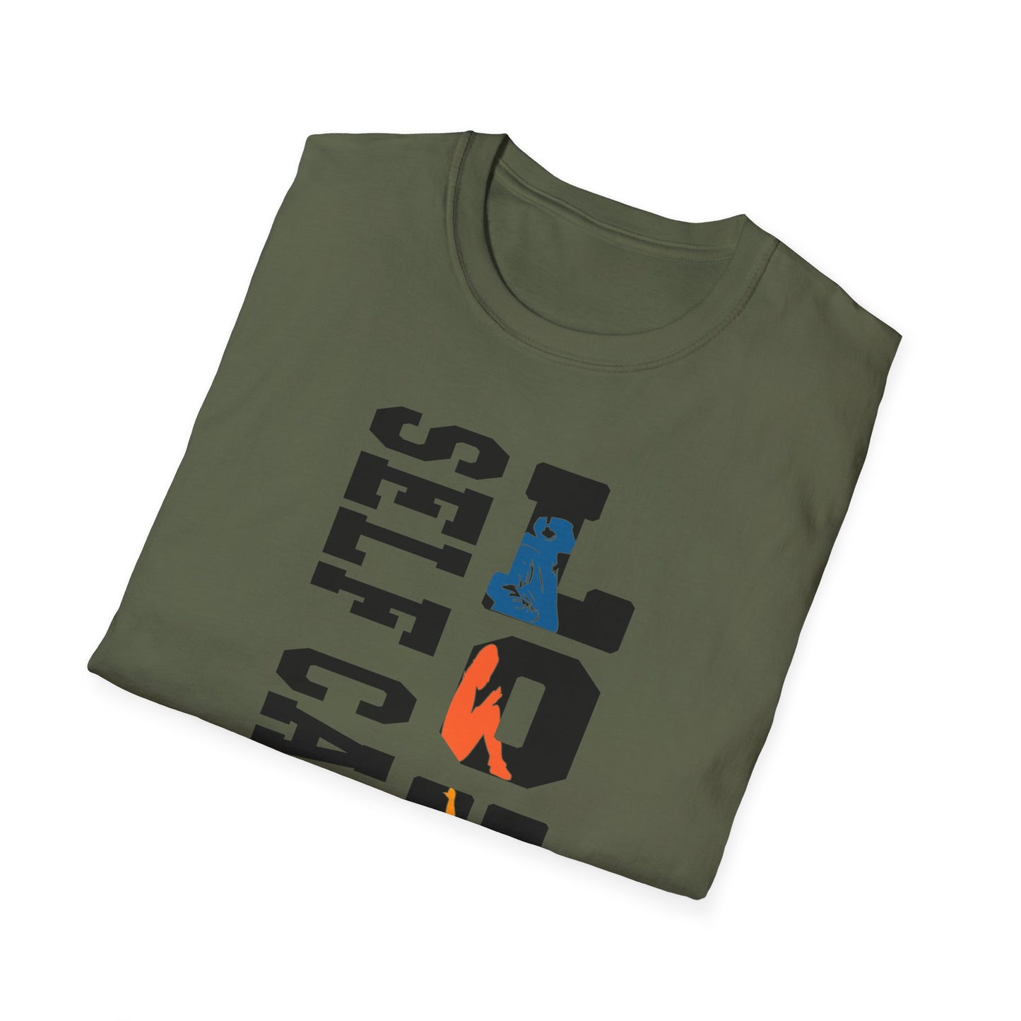 T-Shirt — "Self Care Is Love" Vertical Graphic Shirt | Mental Health & Self-Care Tee