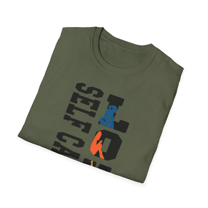 T-Shirt — "Self Care Is Love" Vertical Graphic Shirt | Mental Health & Self-Care Tee