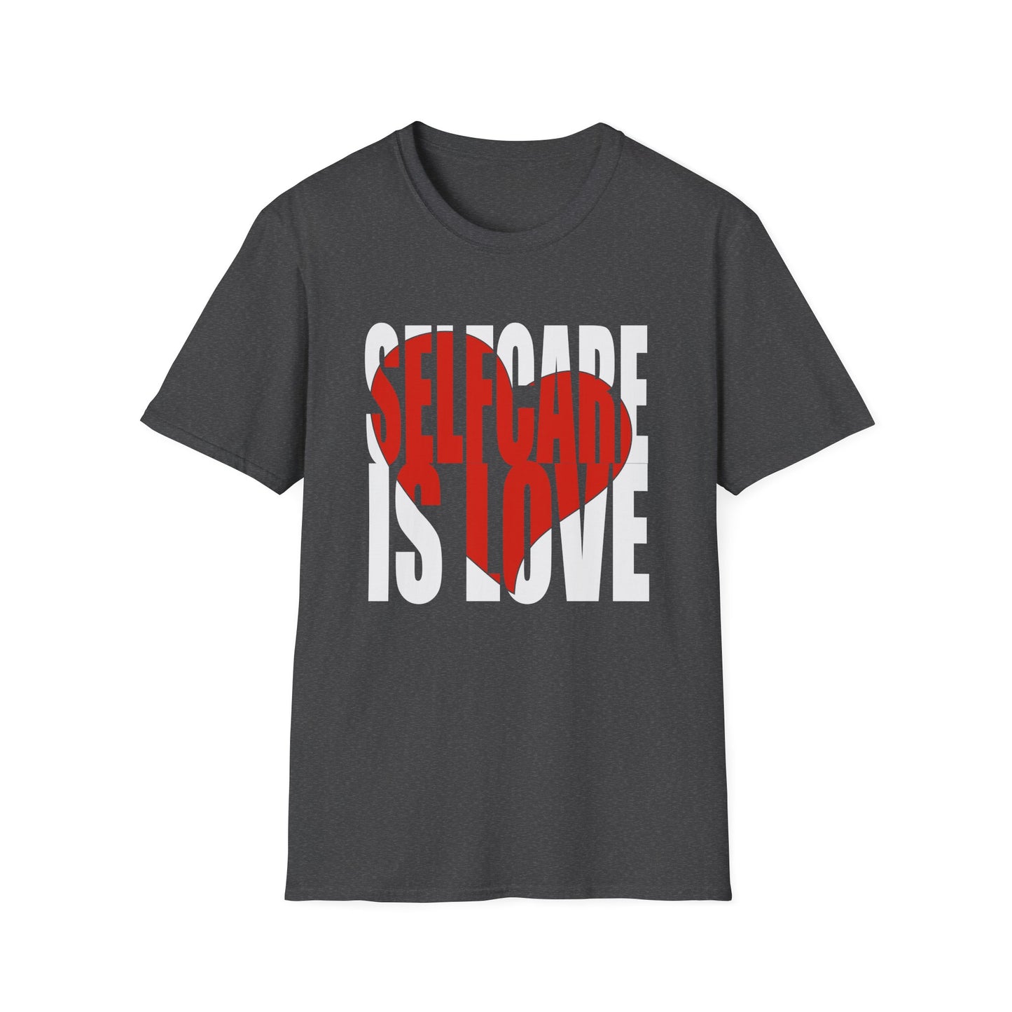 Self-Love Heart T-Shirt — Red Typography Valentine Tee