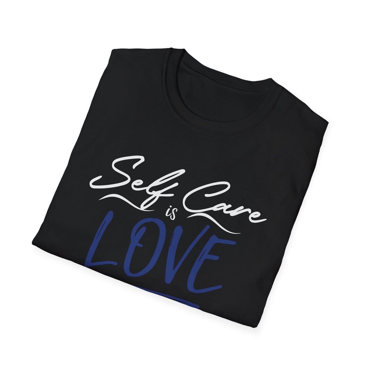 Love Script T-Shirt — Handwritten Navy Love Graphic Tee