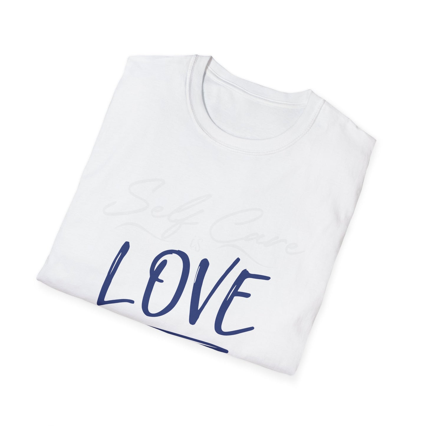 Love Script T-Shirt — Handwritten Navy Love Graphic Tee