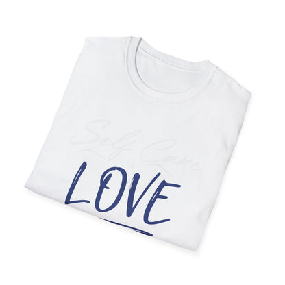 Love Script T-Shirt — Handwritten Navy Love Graphic Tee