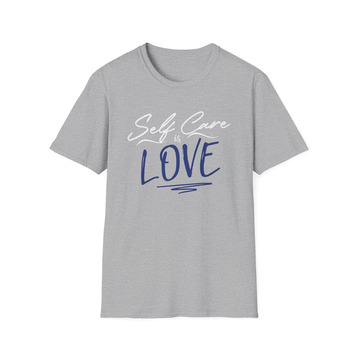 Love Script T-Shirt — Handwritten Navy Love Graphic Tee