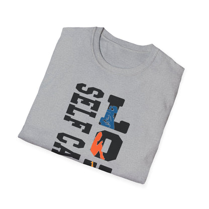 T-Shirt — "Self Care Is Love" Vertical Graphic Shirt | Mental Health & Self-Care Tee