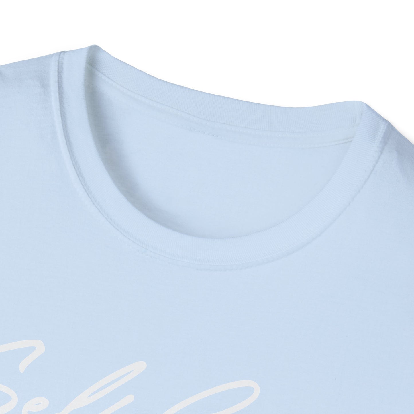 Love Script T-Shirt — Handwritten Navy Love Graphic Tee