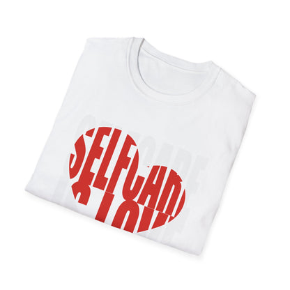 Self-Love Heart T-Shirt — Red Typography Valentine Tee