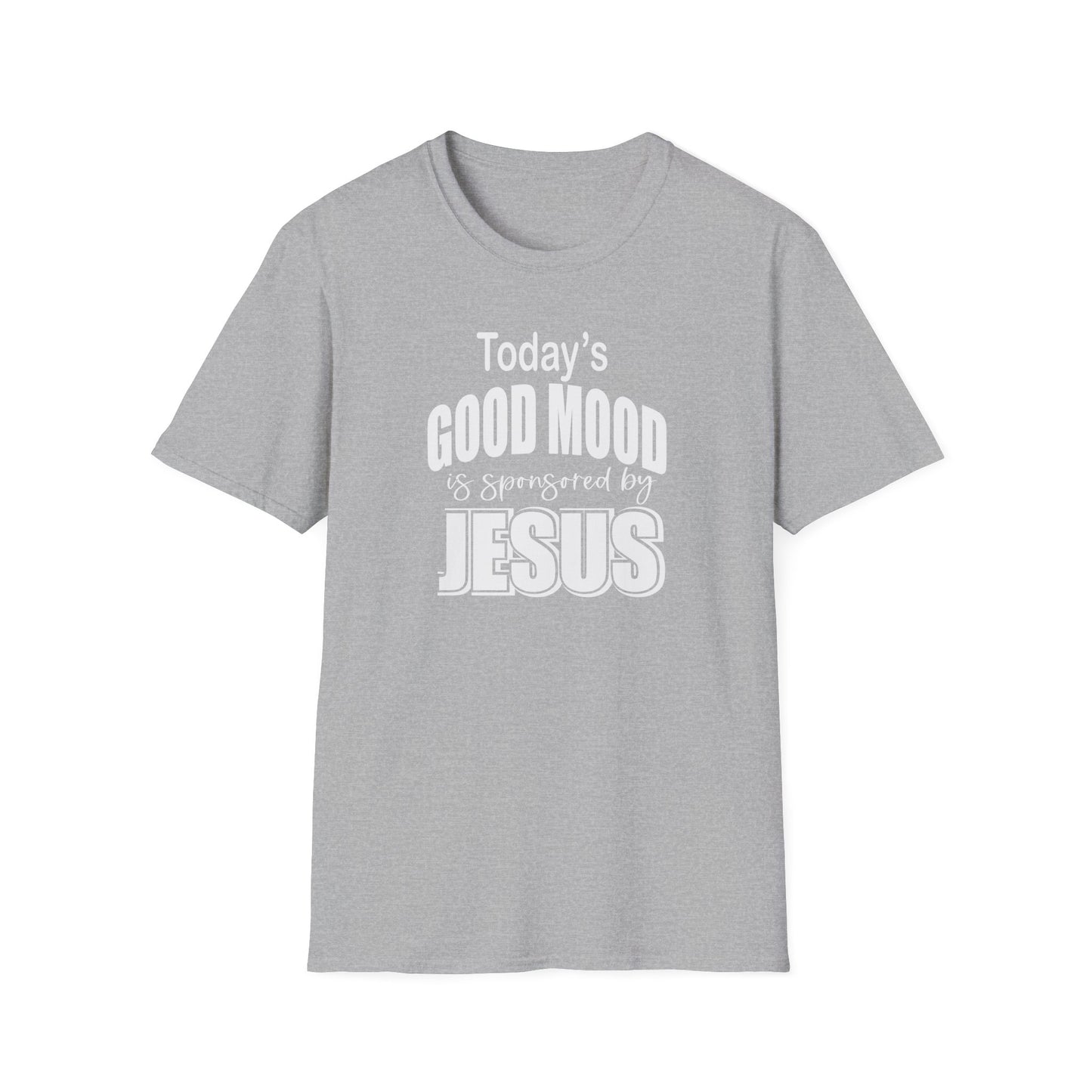 Christian Graphic T-Shirt — "Today's Good Mood: Jesus" Inspirational Faith Tee