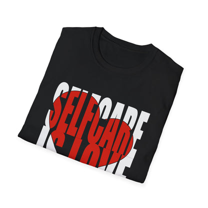Self-Love Heart T-Shirt — Red Typography Valentine Tee
