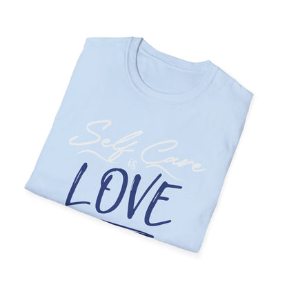 Love Script T-Shirt — Handwritten Navy Love Graphic Tee