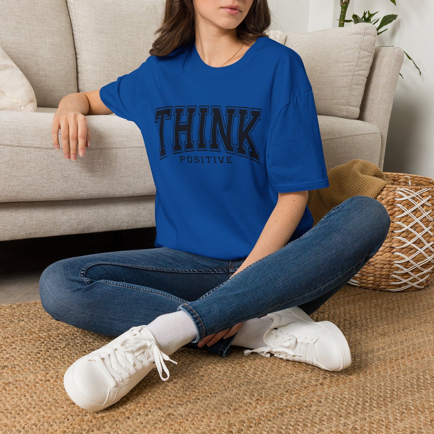 Think Positive T-Shirt — Inspirational Motivational Graphic Tee