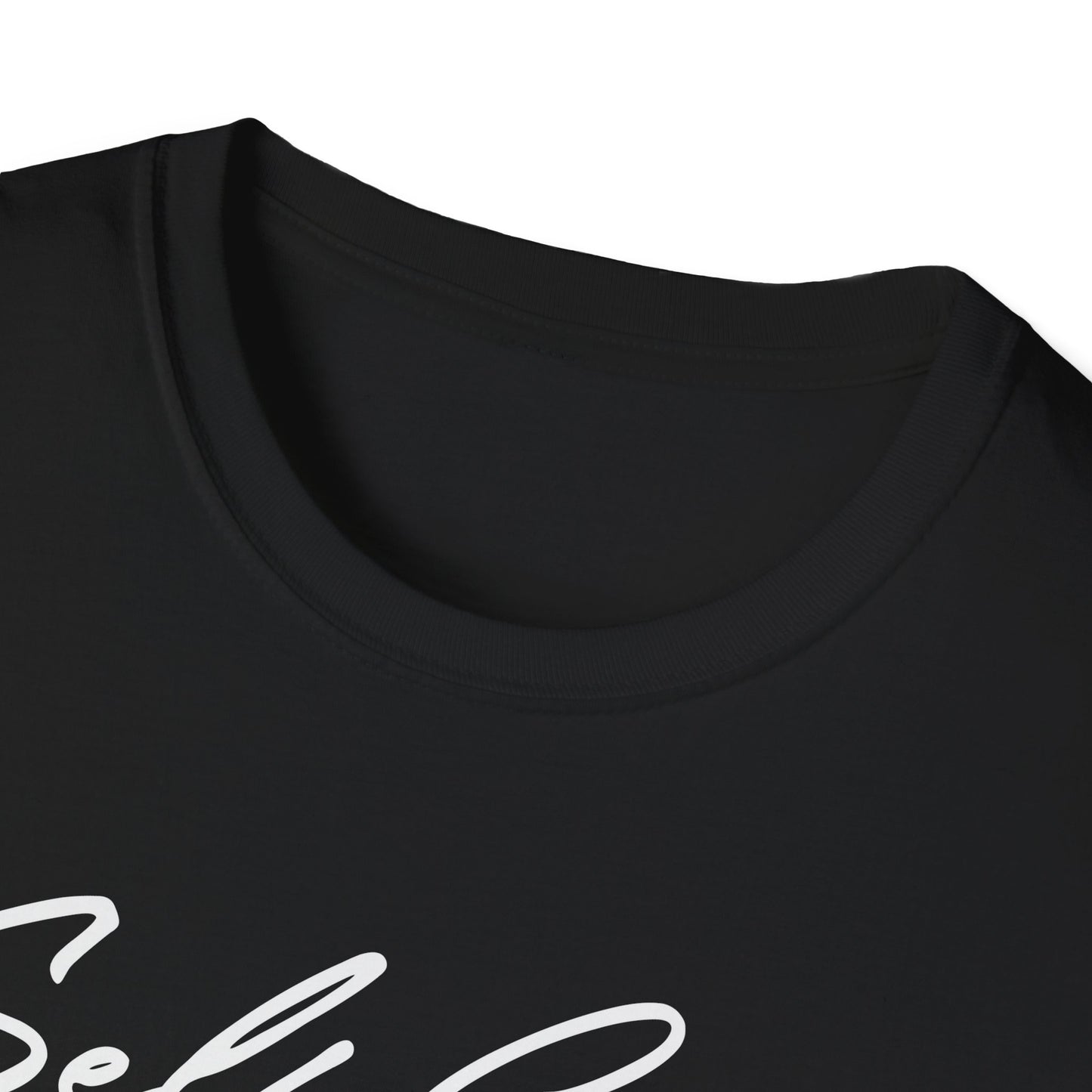 Love Script T-Shirt — Handwritten Navy Love Graphic Tee