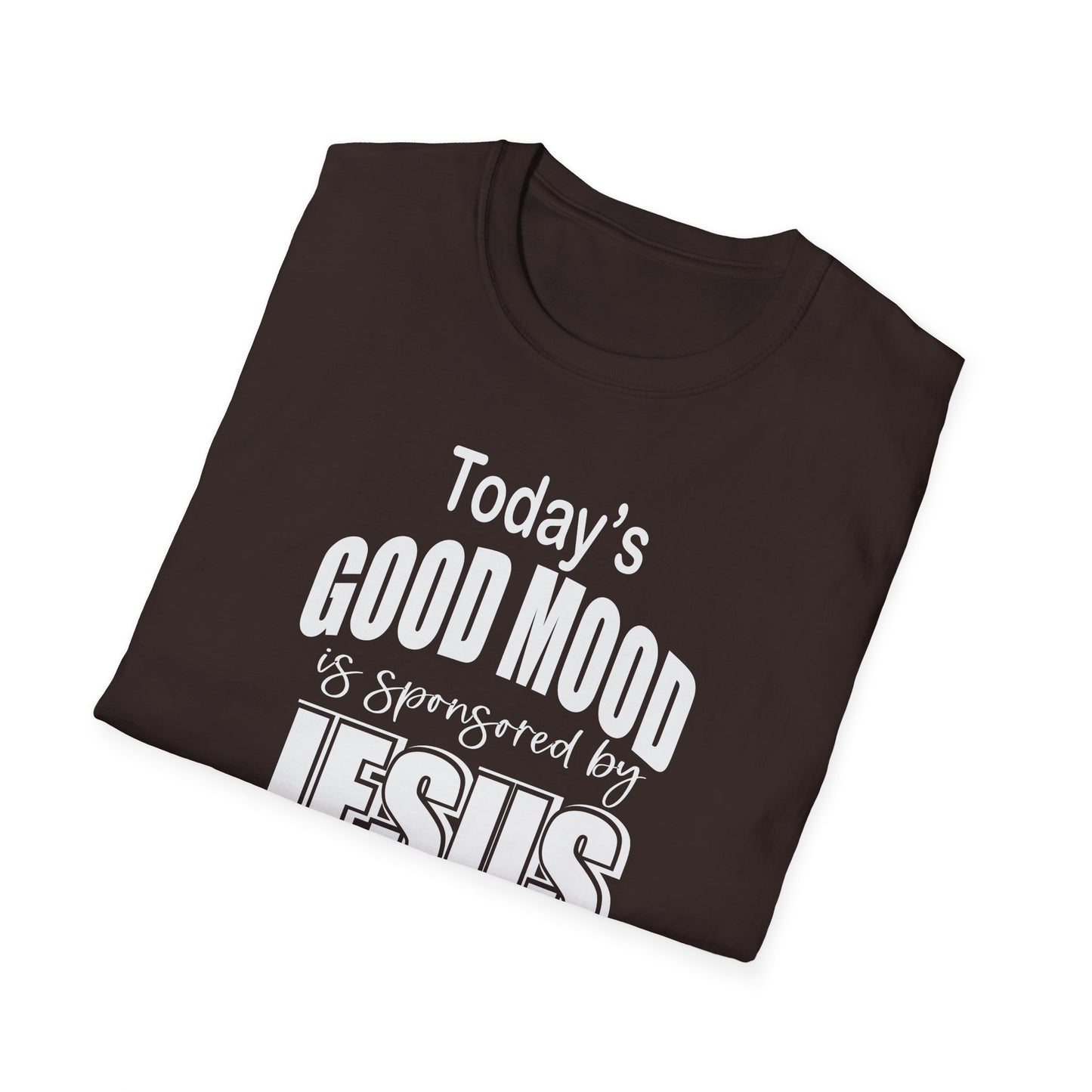 Christian Graphic T-Shirt — "Today's Good Mood: Jesus" Inspirational Faith Tee