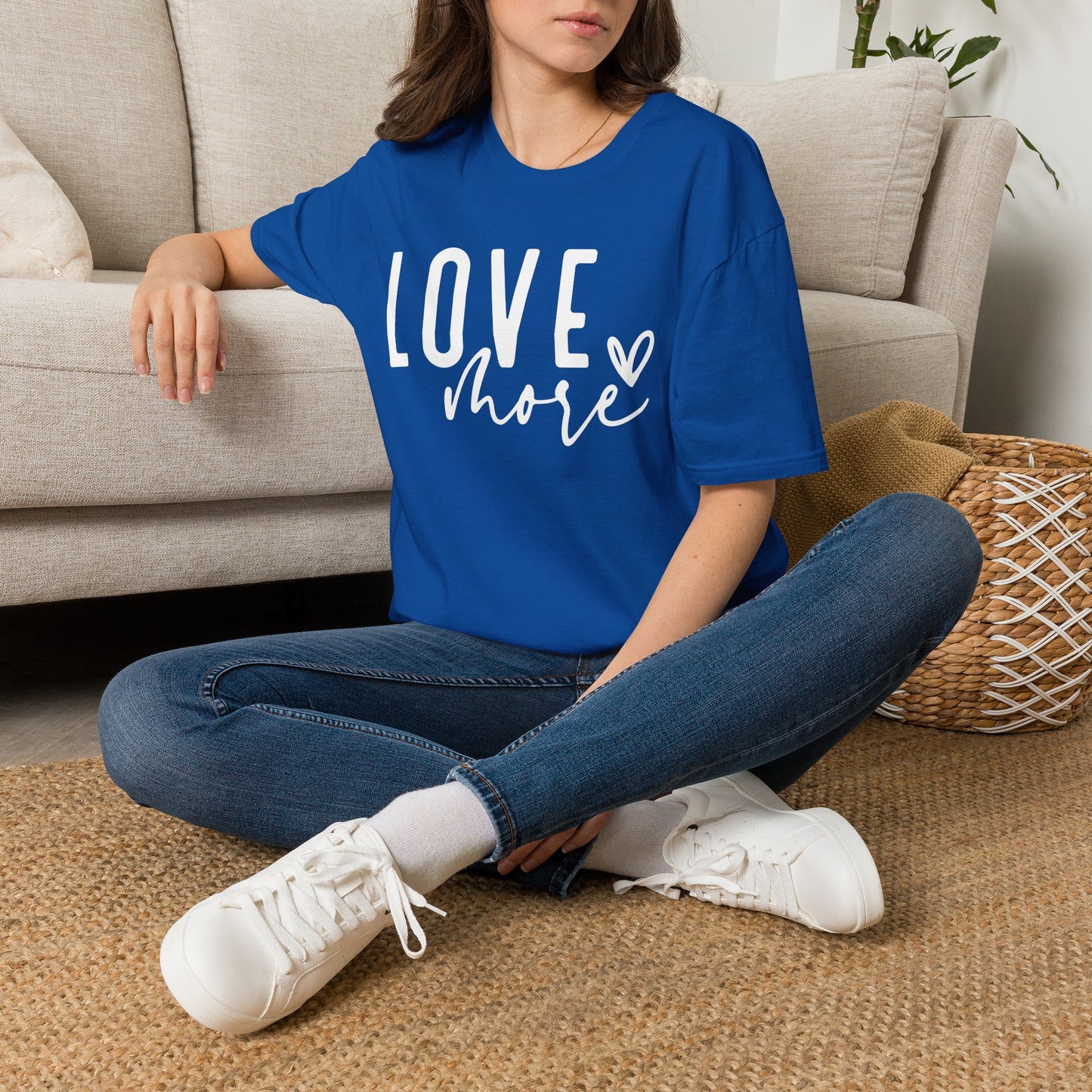 Love More T-Shirt — Inspirational Heart Graphic Tee