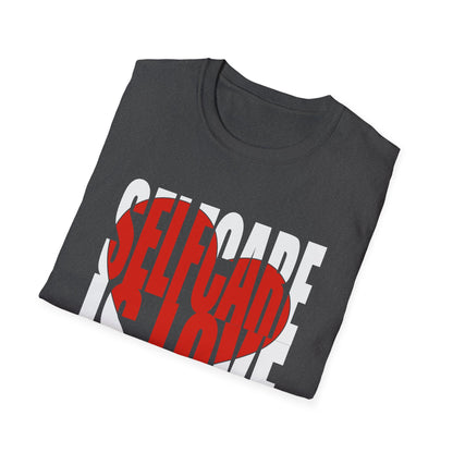 Self-Love Heart T-Shirt — Red Typography Valentine Tee