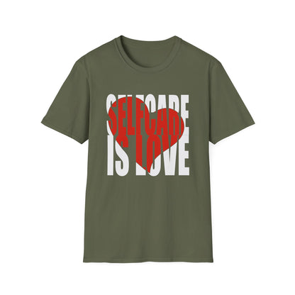 Self-Love Heart T-Shirt — Red Typography Valentine Tee