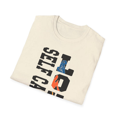 T-Shirt — "Self Care Is Love" Vertical Graphic Shirt | Mental Health & Self-Care Tee