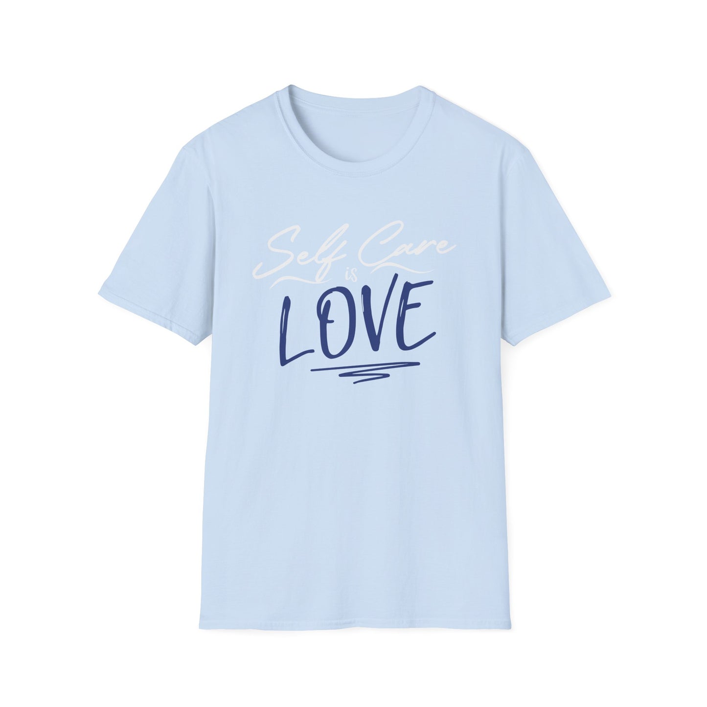 Love Script T-Shirt — Handwritten Navy Love Graphic Tee