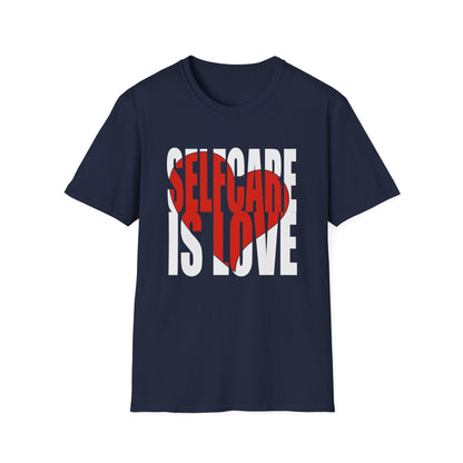 Self-Love Heart T-Shirt — Red Typography Valentine Tee