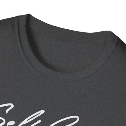 Love Script T-Shirt — Handwritten Navy Love Graphic Tee