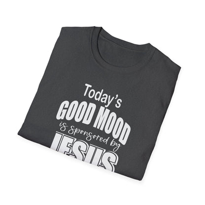 Christian Graphic T-Shirt — "Today's Good Mood: Jesus" Inspirational Faith Tee