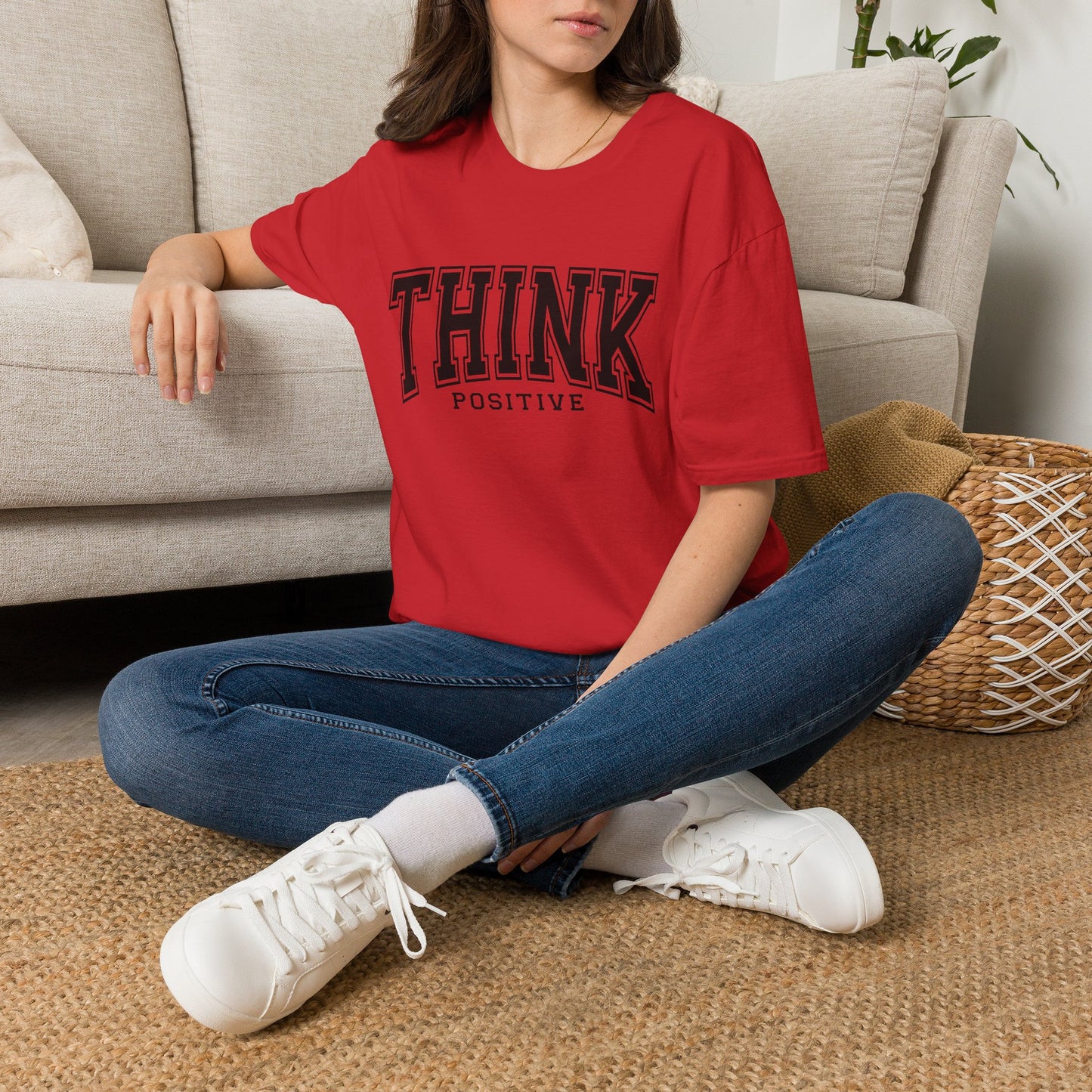 Think Positive T-Shirt — Inspirational Motivational Graphic Tee