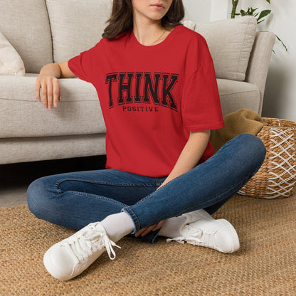 Think Positive T-Shirt — Inspirational Motivational Graphic Tee