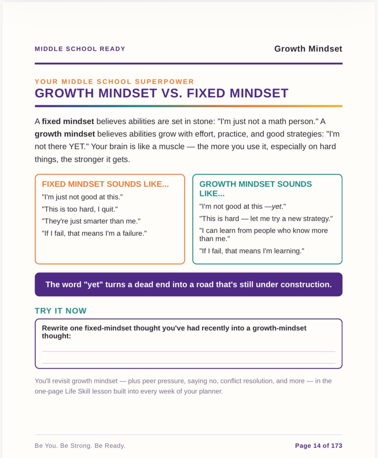 Middle School Ready: My 6th Grade Success Digital Planner
