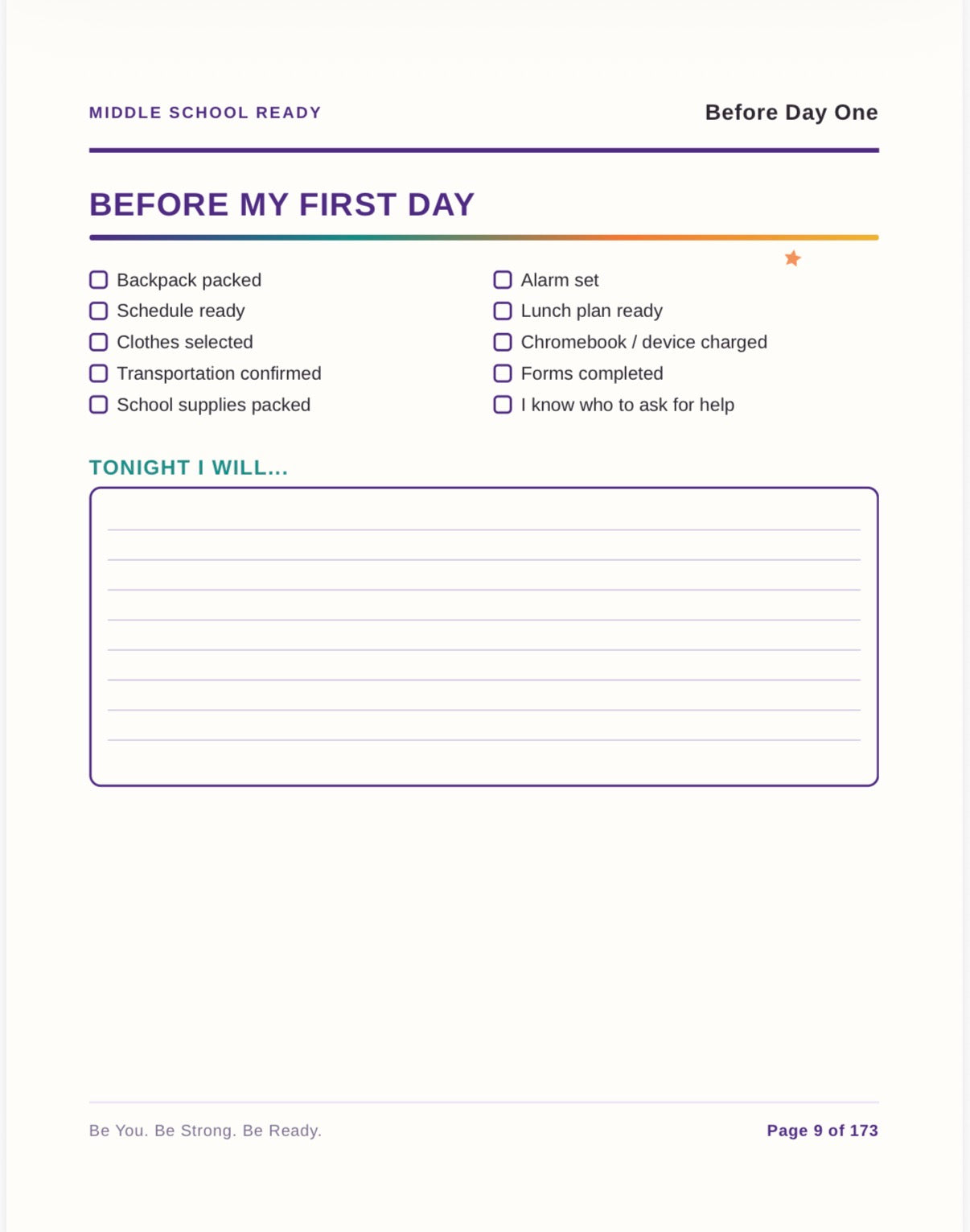 Middle School Ready: My 6th Grade Success Digital Planner