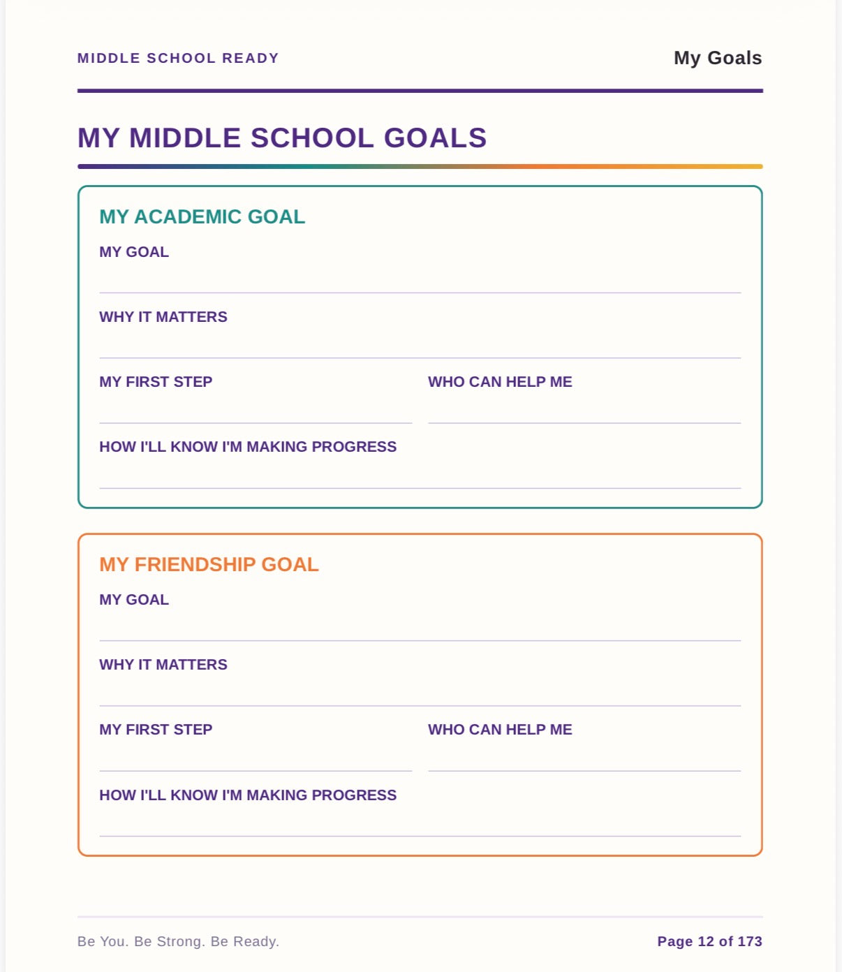 Middle School Ready: My 6th Grade Success Digital Planner