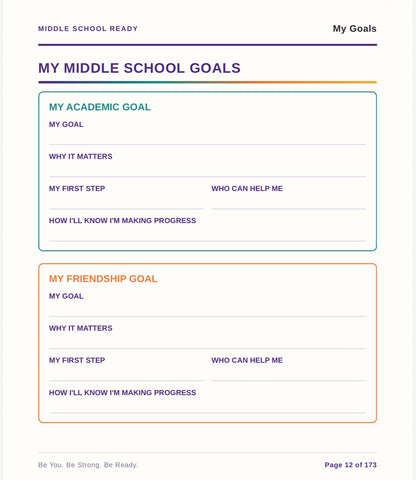 Middle School Ready: My 6th Grade Success Digital Planner