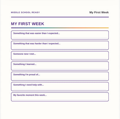 Middle School Ready: My 6th Grade Success Digital Planner