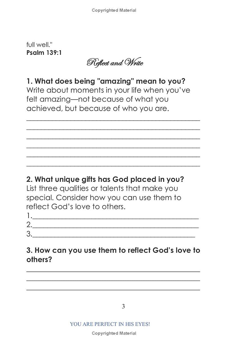 Perfect In His Eyes: Faith- Filled Affirmations from A to Z to Build Self-Esteem